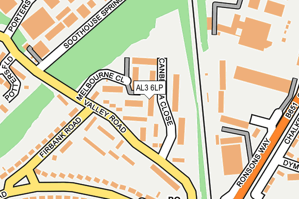 AL3 6LP map - OS OpenMap – Local (Ordnance Survey)