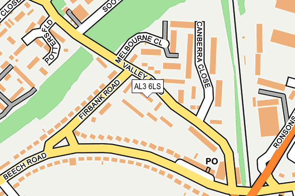 AL3 6LS map - OS OpenMap – Local (Ordnance Survey)