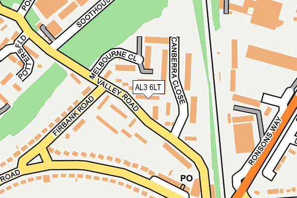 AL3 6LT map - OS OpenMap – Local (Ordnance Survey)