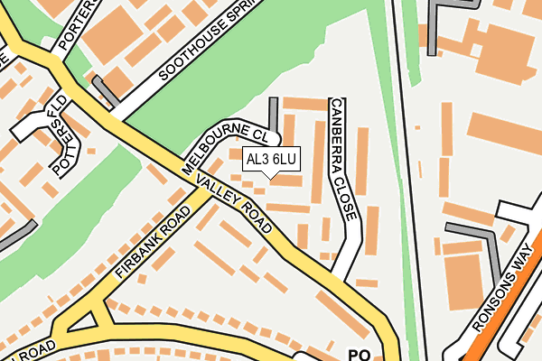 AL3 6LU map - OS OpenMap – Local (Ordnance Survey)