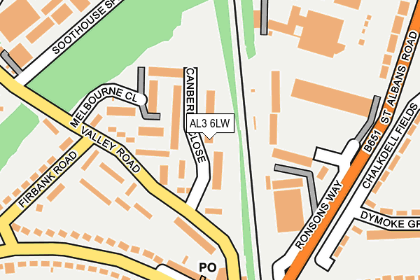 AL3 6LW map - OS OpenMap – Local (Ordnance Survey)