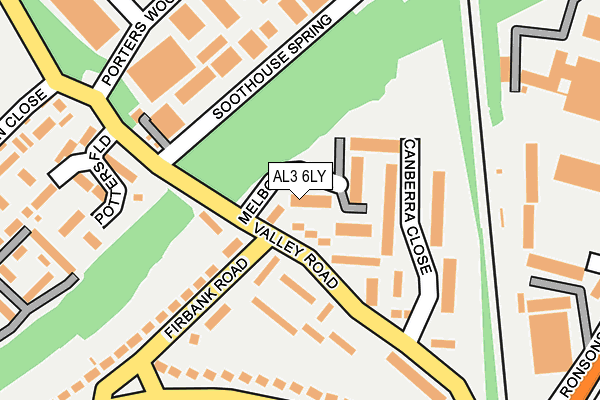 AL3 6LY map - OS OpenMap – Local (Ordnance Survey)