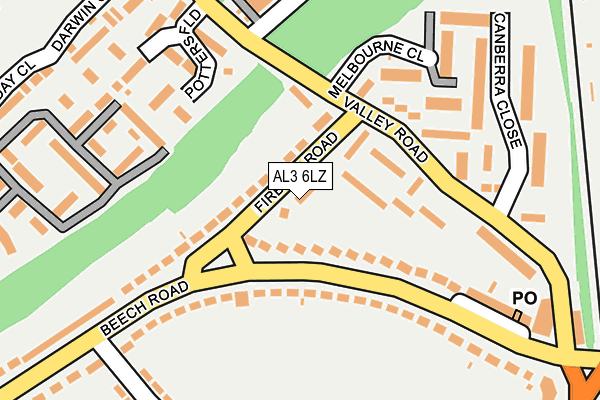 AL3 6LZ map - OS OpenMap – Local (Ordnance Survey)