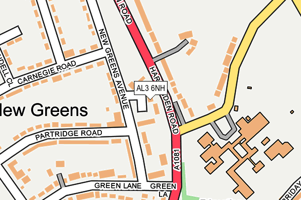 AL3 6NH map - OS OpenMap – Local (Ordnance Survey)