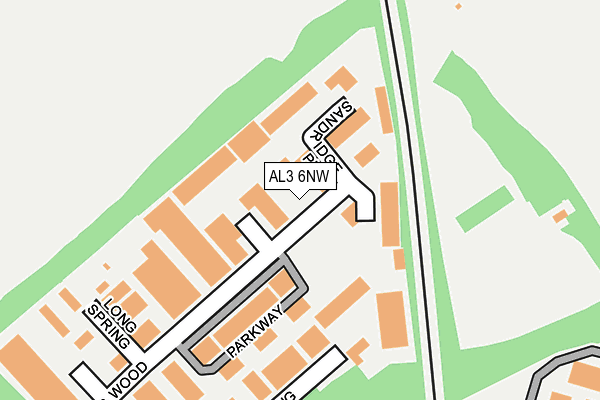 AL3 6NW map - OS OpenMap – Local (Ordnance Survey)
