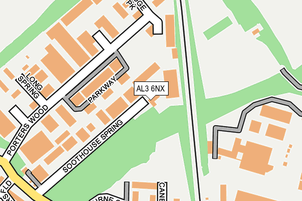 AL3 6NX map - OS OpenMap – Local (Ordnance Survey)