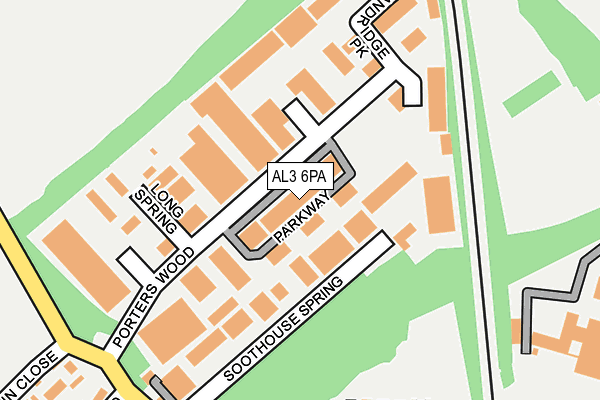 AL3 6PA map - OS OpenMap – Local (Ordnance Survey)