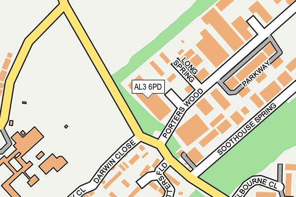 AL3 6PD map - OS OpenMap – Local (Ordnance Survey)