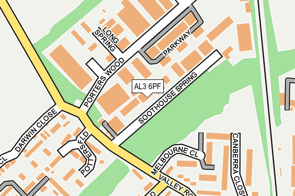 AL3 6PF map - OS OpenMap – Local (Ordnance Survey)