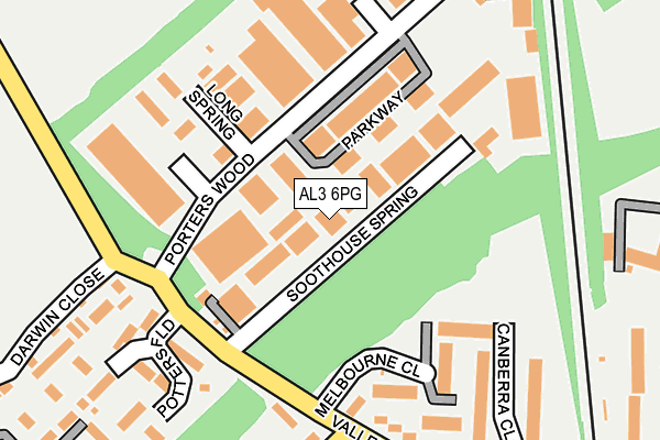 AL3 6PG map - OS OpenMap – Local (Ordnance Survey)