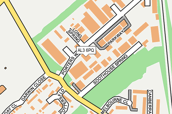 AL3 6PQ map - OS OpenMap – Local (Ordnance Survey)
