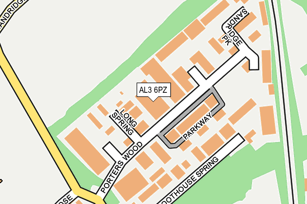 AL3 6PZ map - OS OpenMap – Local (Ordnance Survey)