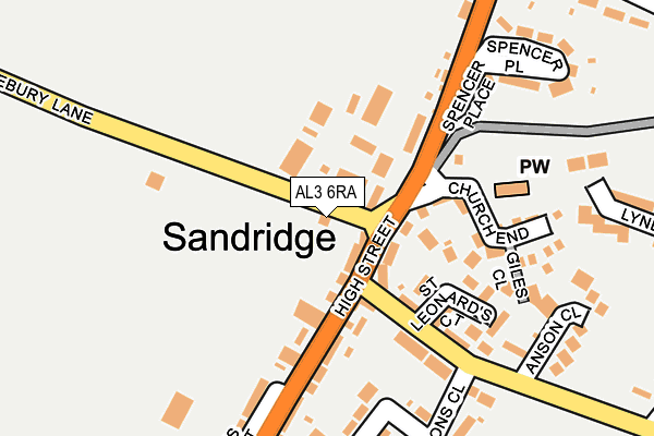 AL3 6RA map - OS OpenMap – Local (Ordnance Survey)