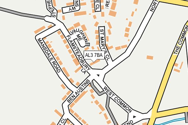 AL3 7BA map - OS OpenMap – Local (Ordnance Survey)
