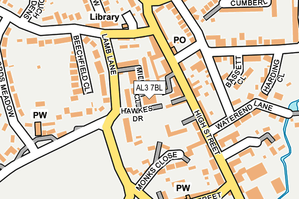 AL3 7BL map - OS OpenMap – Local (Ordnance Survey)