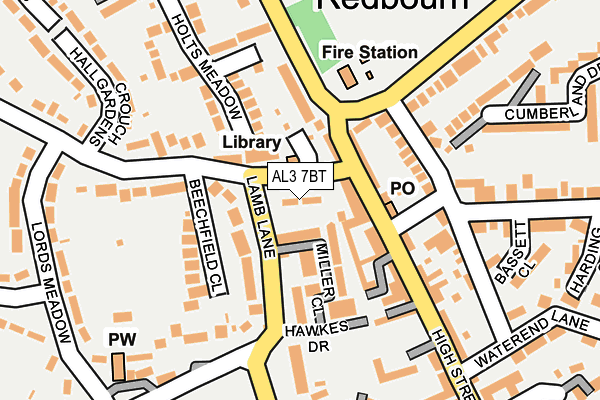 AL3 7BT map - OS OpenMap – Local (Ordnance Survey)