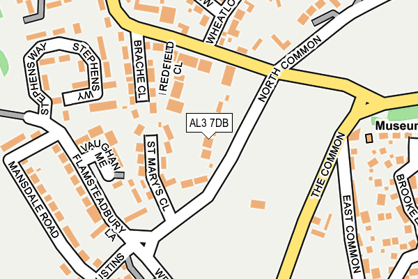 AL3 7DB map - OS OpenMap – Local (Ordnance Survey)