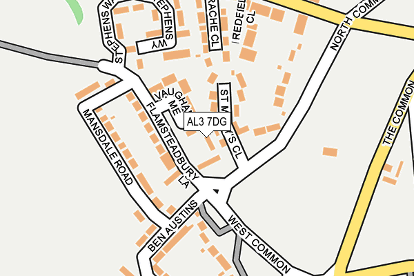 AL3 7DG map - OS OpenMap – Local (Ordnance Survey)