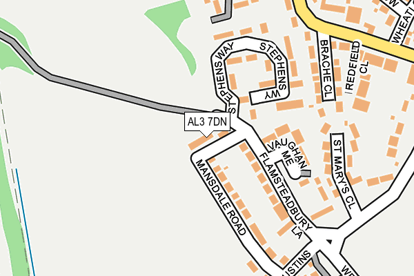 AL3 7DN map - OS OpenMap – Local (Ordnance Survey)