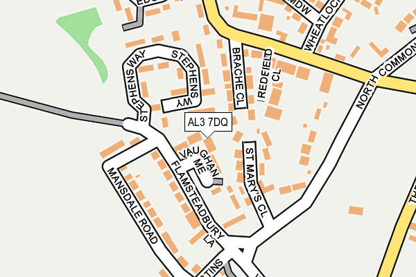 AL3 7DQ map - OS OpenMap – Local (Ordnance Survey)