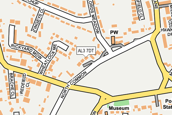 AL3 7DT map - OS OpenMap – Local (Ordnance Survey)