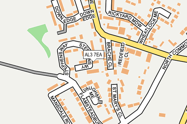 AL3 7EA map - OS OpenMap – Local (Ordnance Survey)