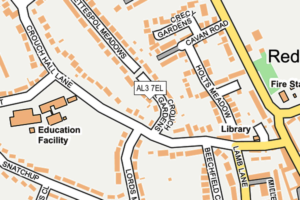 AL3 7EL map - OS OpenMap – Local (Ordnance Survey)