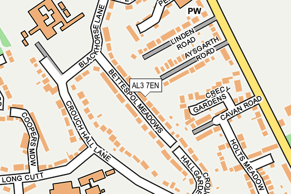 AL3 7EN map - OS OpenMap – Local (Ordnance Survey)