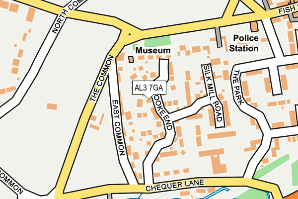 AL3 7GA map - OS OpenMap – Local (Ordnance Survey)