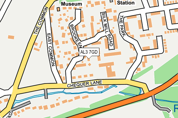 AL3 7GD map - OS OpenMap – Local (Ordnance Survey)