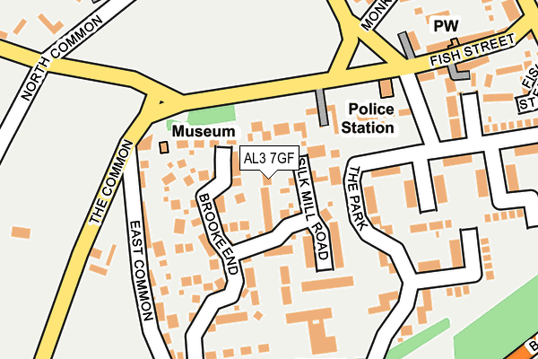 AL3 7GF map - OS OpenMap – Local (Ordnance Survey)