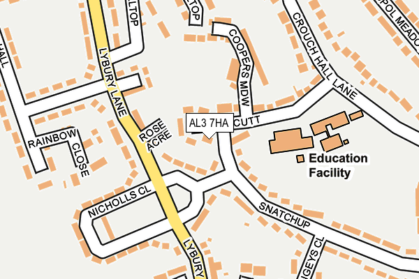 AL3 7HA map - OS OpenMap – Local (Ordnance Survey)