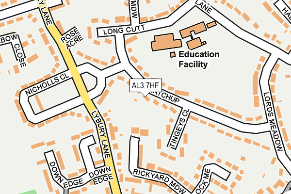 AL3 7HF map - OS OpenMap – Local (Ordnance Survey)