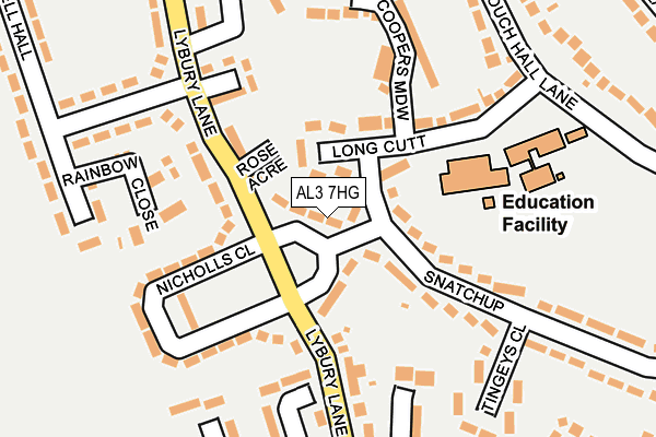 AL3 7HG map - OS OpenMap – Local (Ordnance Survey)
