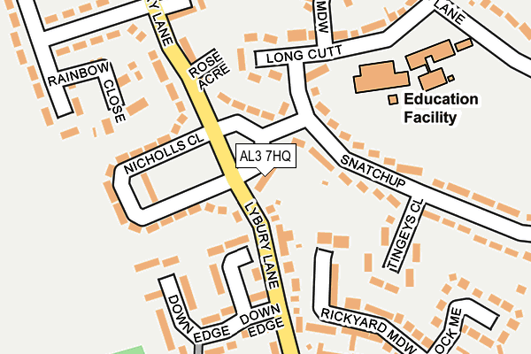 AL3 7HQ map - OS OpenMap – Local (Ordnance Survey)