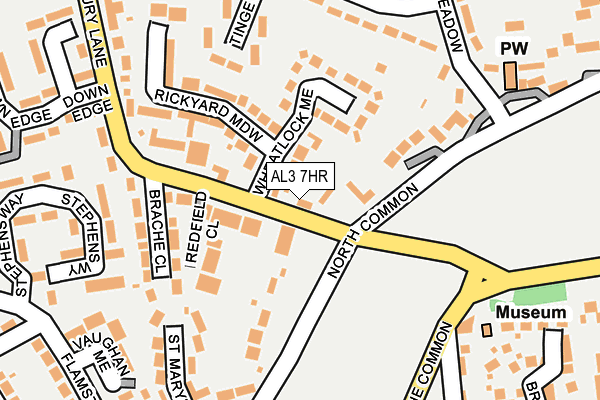 AL3 7HR map - OS OpenMap – Local (Ordnance Survey)