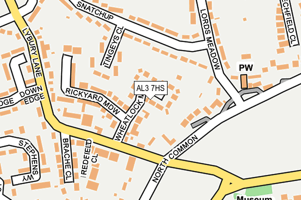 AL3 7HS map - OS OpenMap – Local (Ordnance Survey)