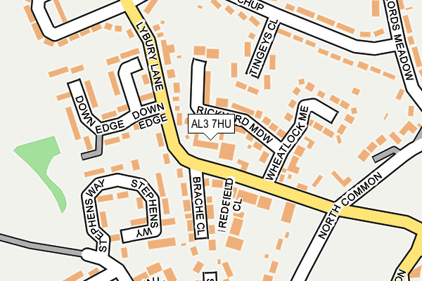 AL3 7HU map - OS OpenMap – Local (Ordnance Survey)