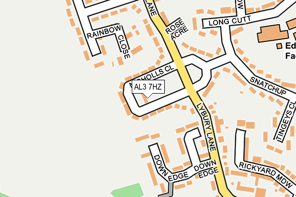 AL3 7HZ map - OS OpenMap – Local (Ordnance Survey)