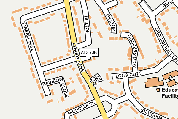 AL3 7JB map - OS OpenMap – Local (Ordnance Survey)