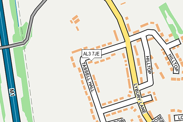 AL3 7JE map - OS OpenMap – Local (Ordnance Survey)
