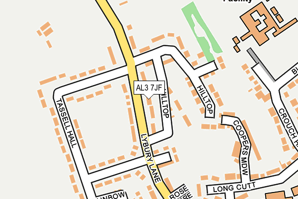AL3 7JF map - OS OpenMap – Local (Ordnance Survey)