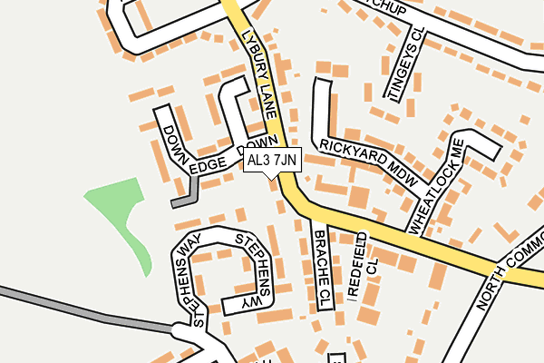 AL3 7JN map - OS OpenMap – Local (Ordnance Survey)