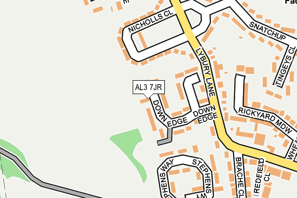 AL3 7JR map - OS OpenMap – Local (Ordnance Survey)