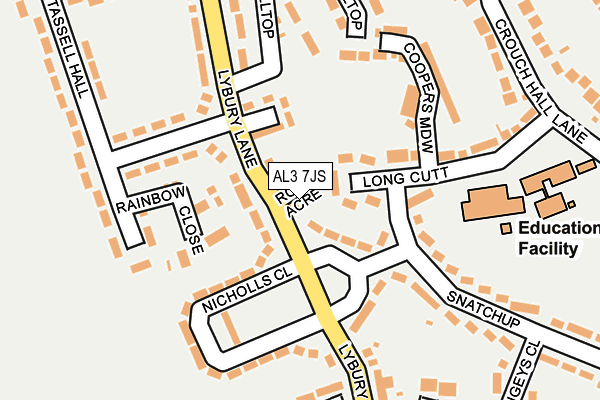 AL3 7JS map - OS OpenMap – Local (Ordnance Survey)