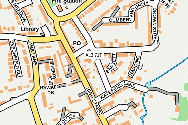 AL3 7JT map - OS OpenMap – Local (Ordnance Survey)