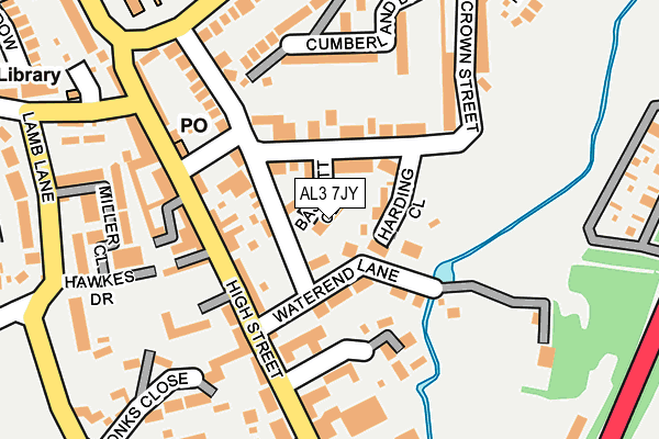AL3 7JY map - OS OpenMap – Local (Ordnance Survey)