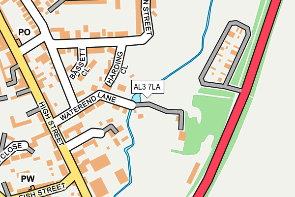 AL3 7LA map - OS OpenMap – Local (Ordnance Survey)