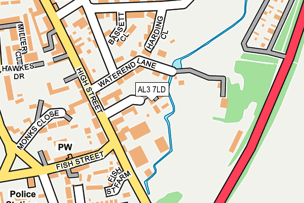 AL3 7LD map - OS OpenMap – Local (Ordnance Survey)