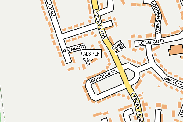 AL3 7LF map - OS OpenMap – Local (Ordnance Survey)